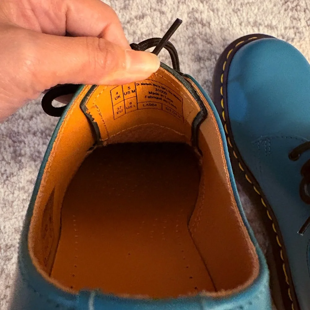 Dr Martens 1461 Teal Oxford Shoes Size 6 Brand New without tag - Picture 6 of 7